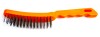 BROSSE METALIQUE AVEC MANCHE EN PLASTIQUE