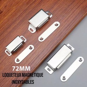 Loquetaux magnetique inoxydable 72mm